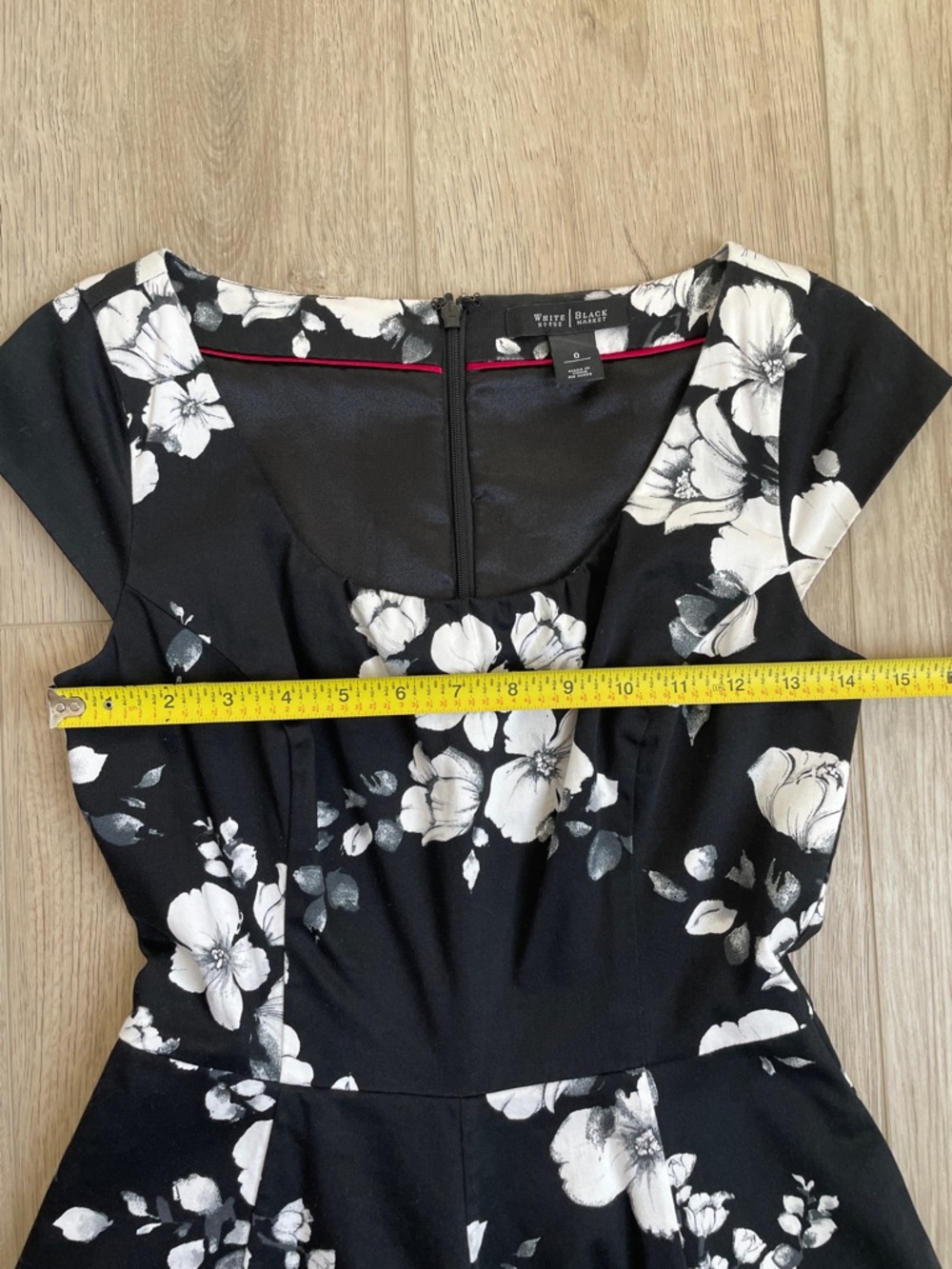 White House | Black Market Floral Fit & Flare Dress Formal - Picture 4 of 10